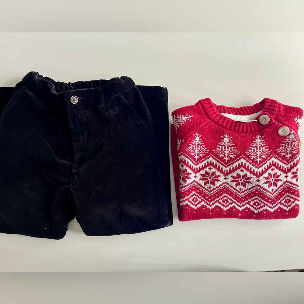Gymboree outfit for winter holiday season.